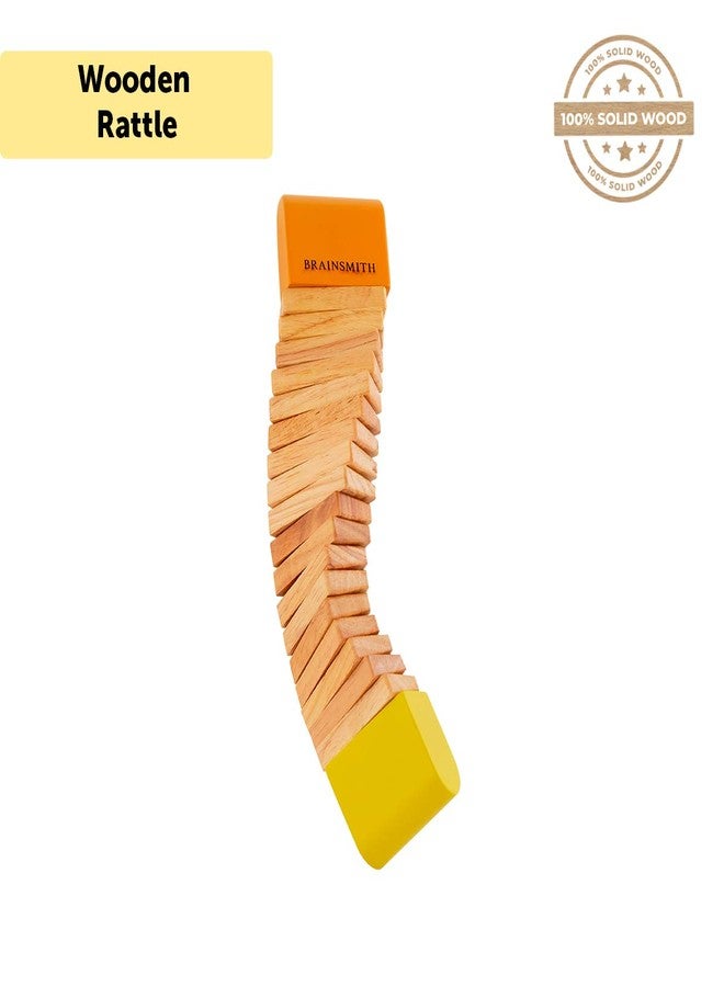 Brainsmith Swoora Wooden Pocket Rattle Toy, Baby-Safe Musical Instrument Gift for Infants and Toddlers | Montessori Sound Toy for Sensory Play, Fine Motor Skills & Rhythm Development | 0-4 Years - Image 2